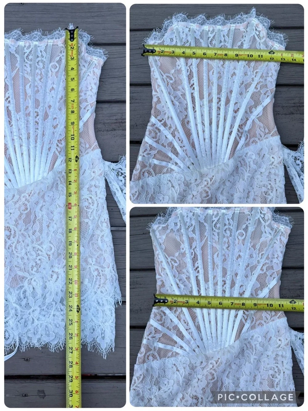 White Lace Corset Mini Dress - Elegant Strapless Party Dress